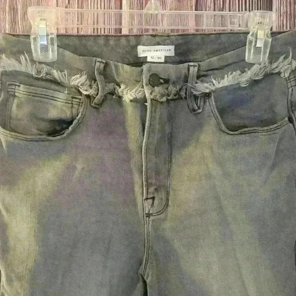Good American grey frayed denim sz 10/30 - Picture 4 of 4